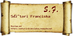 Sátori Franciska névjegykártya